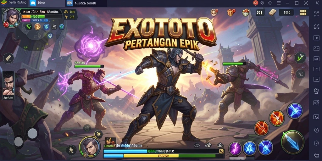 Gameplay seru dan intens dalam pertarungan EXOTOTO.