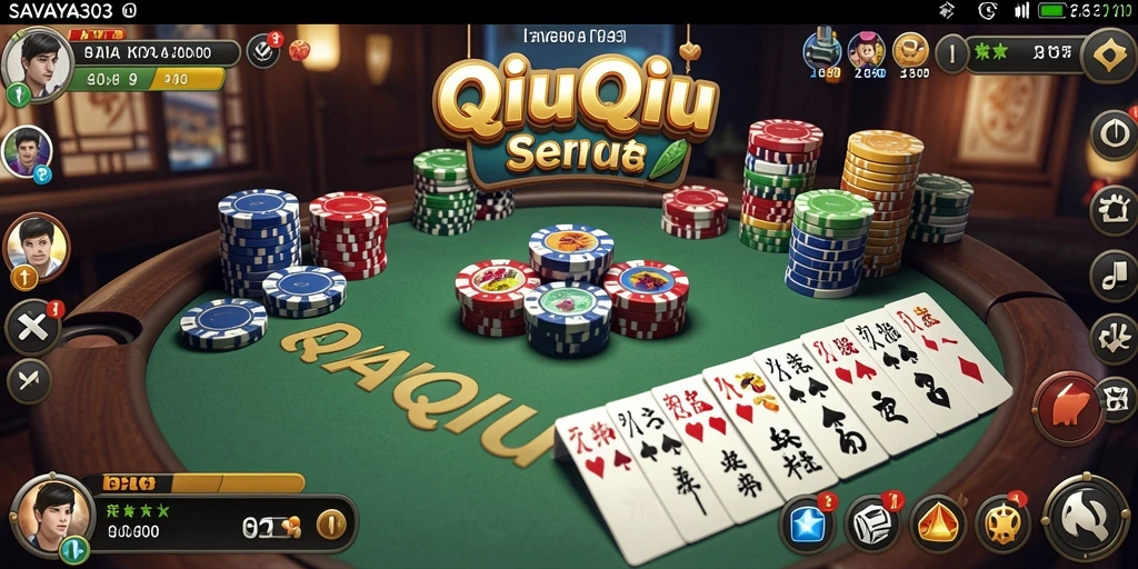 Menampilkan gameplay seru dari QiuQiu di SAVAYA303.